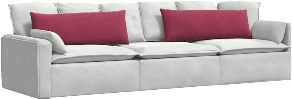 Sofa Pagalvės 2 pcs Vyno raudona 120 x 40 cm Kordūrinis audinys