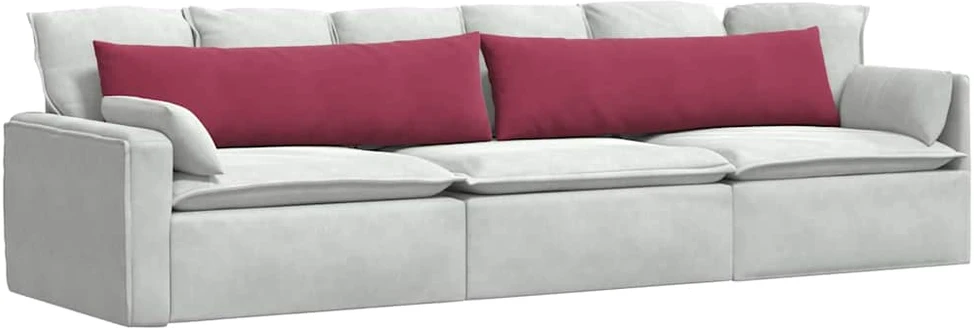 Sofa Pagalvės 2 pcs Vyno raudona 145 x 40 cm Kordūrinis audinys