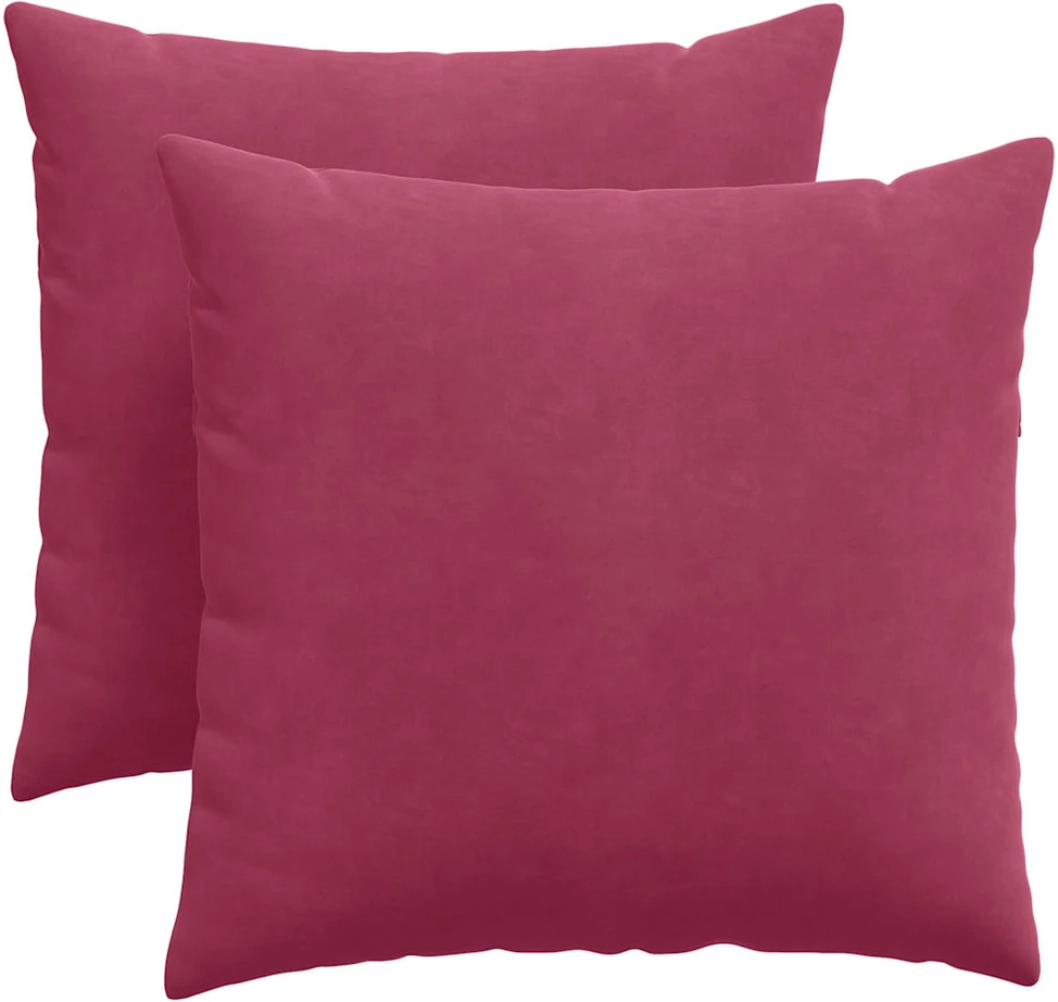 Sofa Pagalvės 2 pcs Vyno raudona 45 x 45 cm Kordūrinis audinys