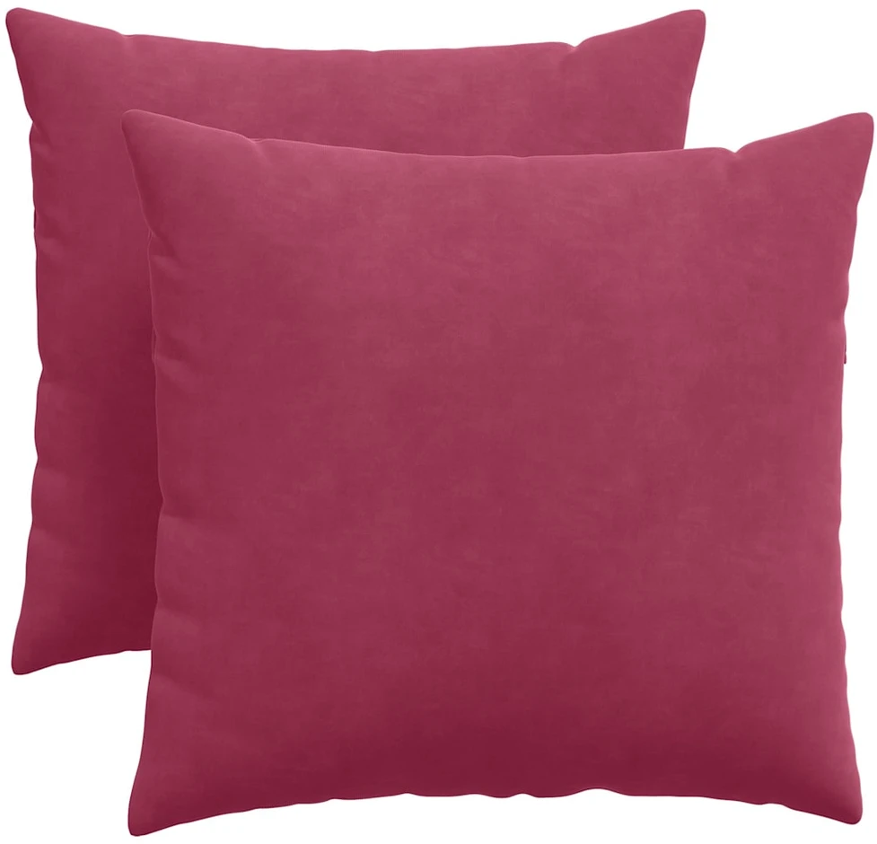 Sofa Pagalvės 2 pcs Vyno raudona 50 x 50 cm Kordūrinis audinys