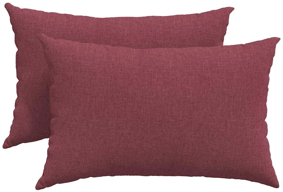 Sofa Pagalvės 2 vnt. audinys Vyno raudona 60 x 40 cm