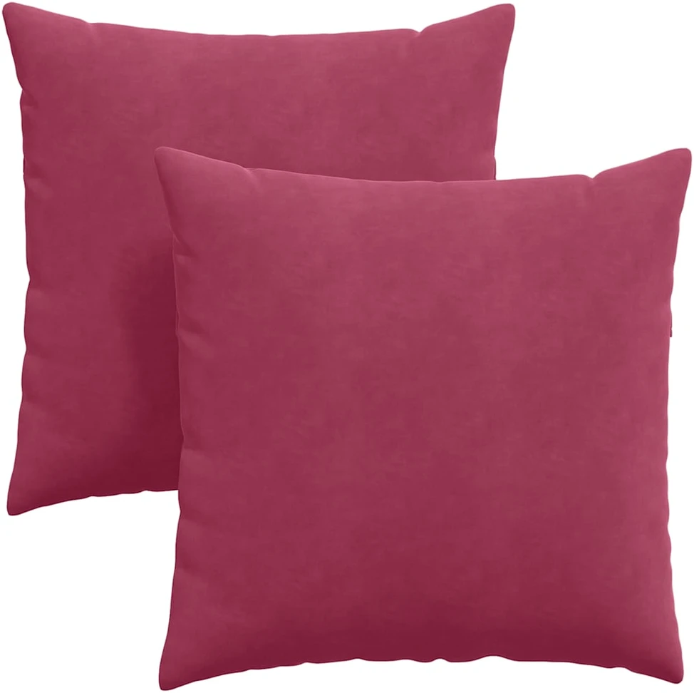 Sofa Pagalvės 2 pcs Vyno raudona 60 x 60 cm Kordūrinis audinys
