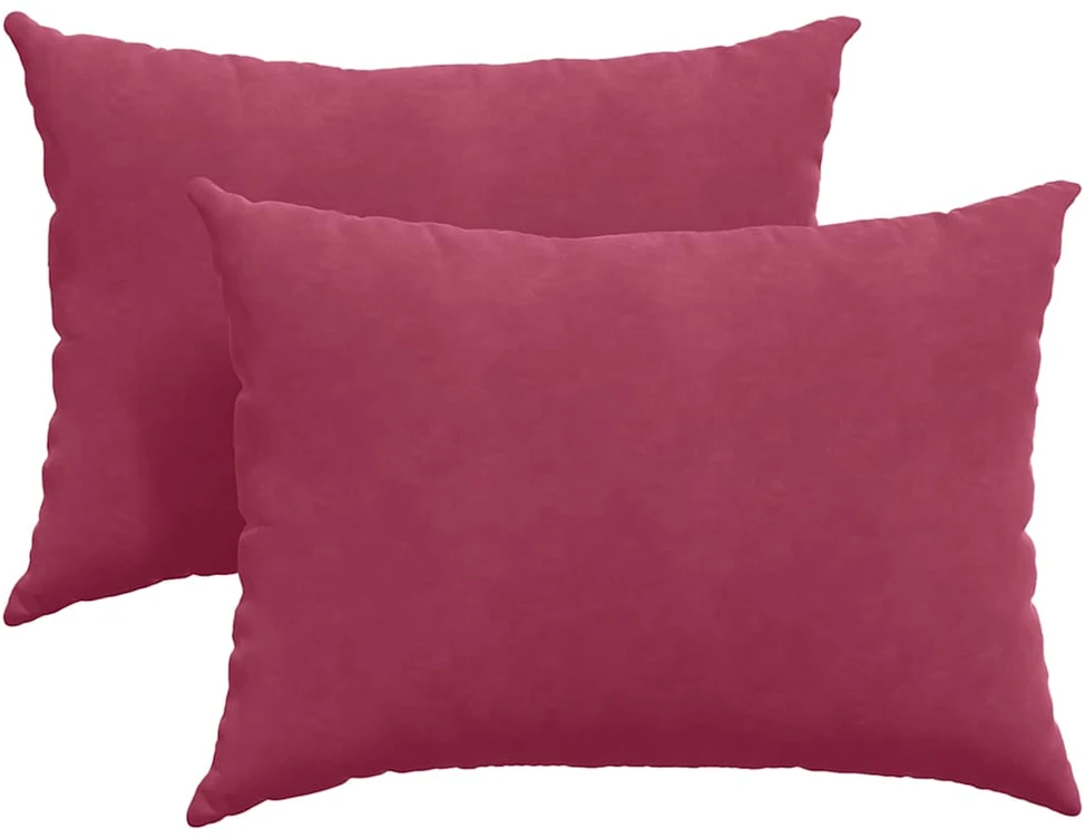 Sofa Pagalvės 2 pcs Vyno raudona 70 x 50 cm Kordūrinis audinys