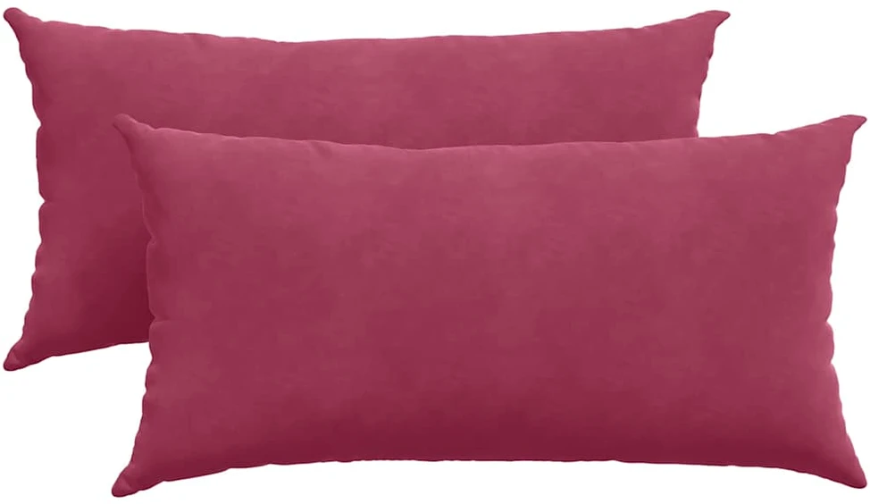 Sofa Pagalvės 2 pcs Vyno raudona 80 x 40 cm Kordūrinis audinys