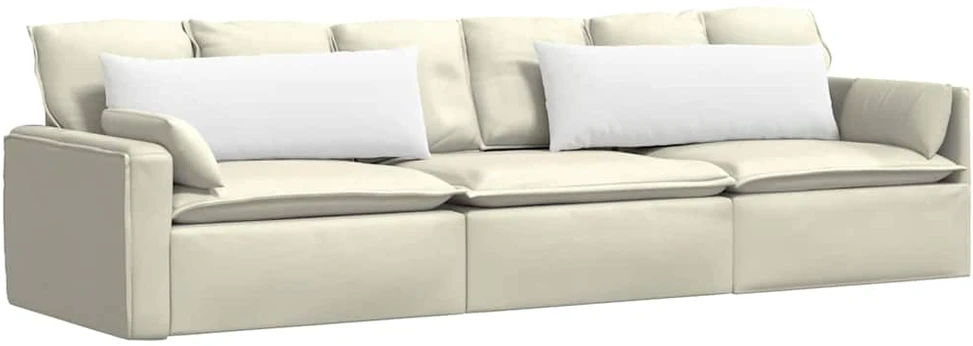 Sofa Pagalvės 2 vnt. audinys Balta 120 x 40 cm