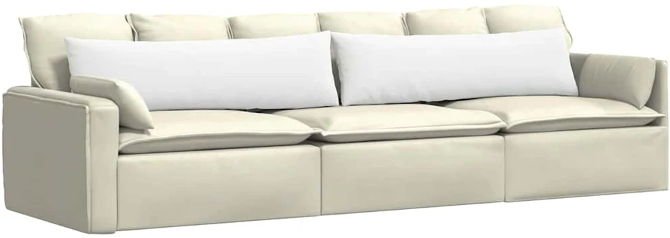 Sofa Pagalvės 2 vnt. audinys Balta 145 x 40 cm