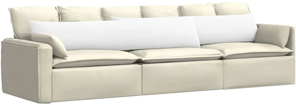 Sofa Pagalvės 2 vnt. audinys Balta 200 x 40 cm