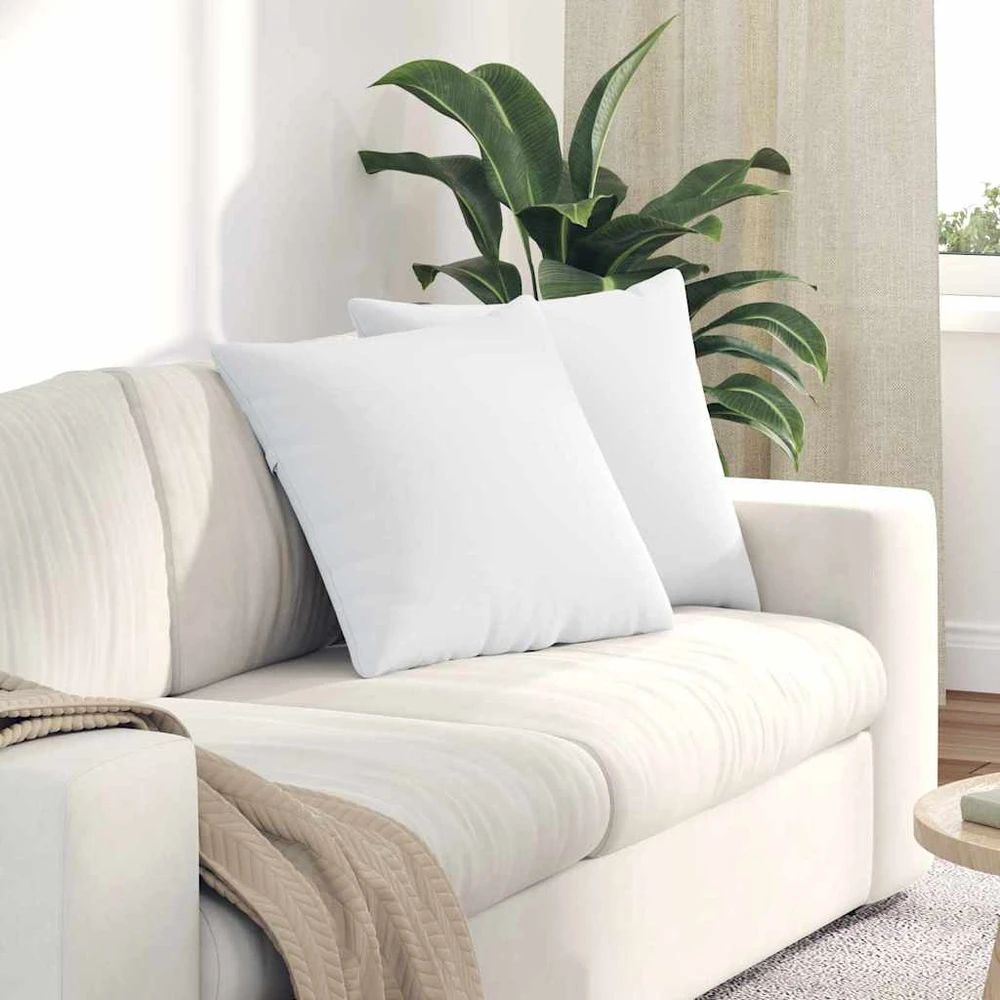 Sofa Pagalvės 2 vnt. audinys Balta 50 x 50 cm