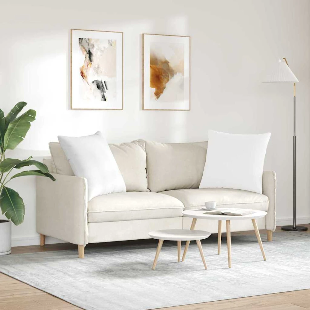 Sofa Pagalvės 2 vnt. audinys Balta 60 x 60 cm