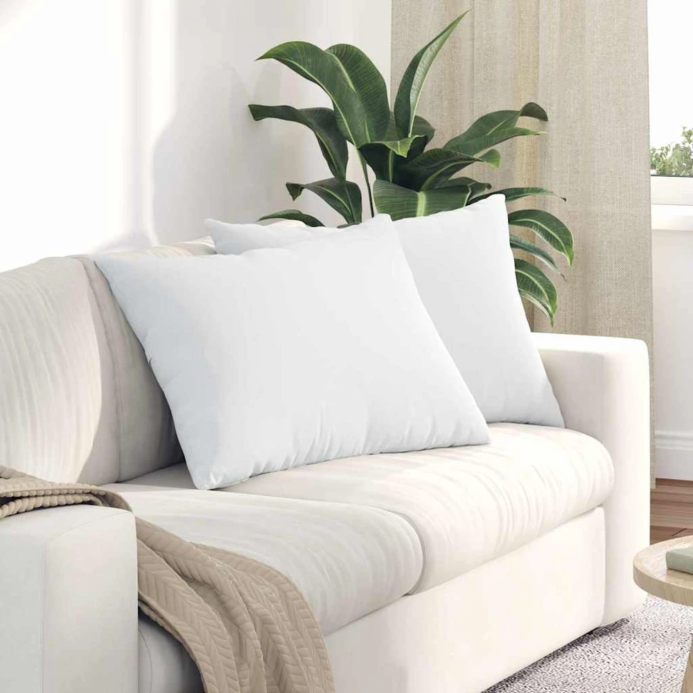 Sofa Pagalvės 2 vnt. audinys Balta 70 x 50 cm