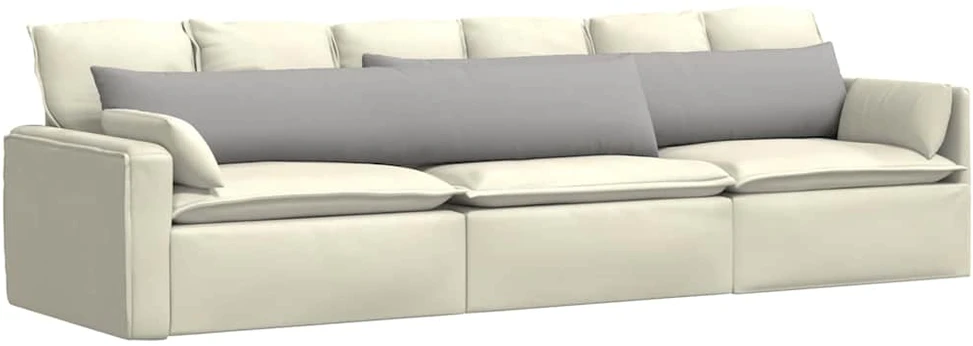 Sofa Pagalvės 2 vnt. audinys Debesų pilka 200 x 40 cm