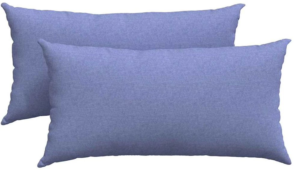 Sofa Pagalvės 2 pcs Džinsinės mėlynos 80 x 40 cm audinys