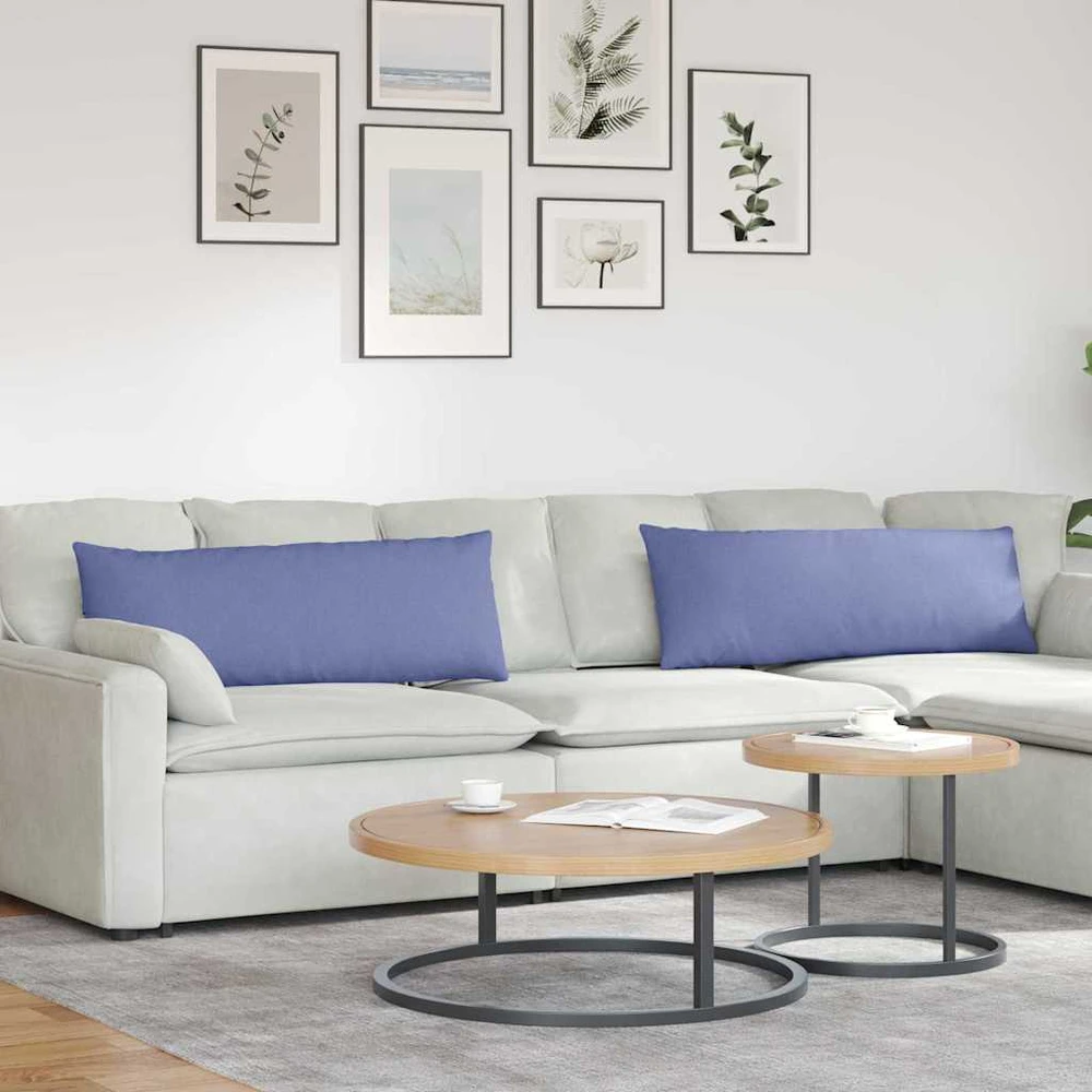 Sofa Pagalvės 2 vnt. audinys Džinsinės mėlynos 120 x 40 cm