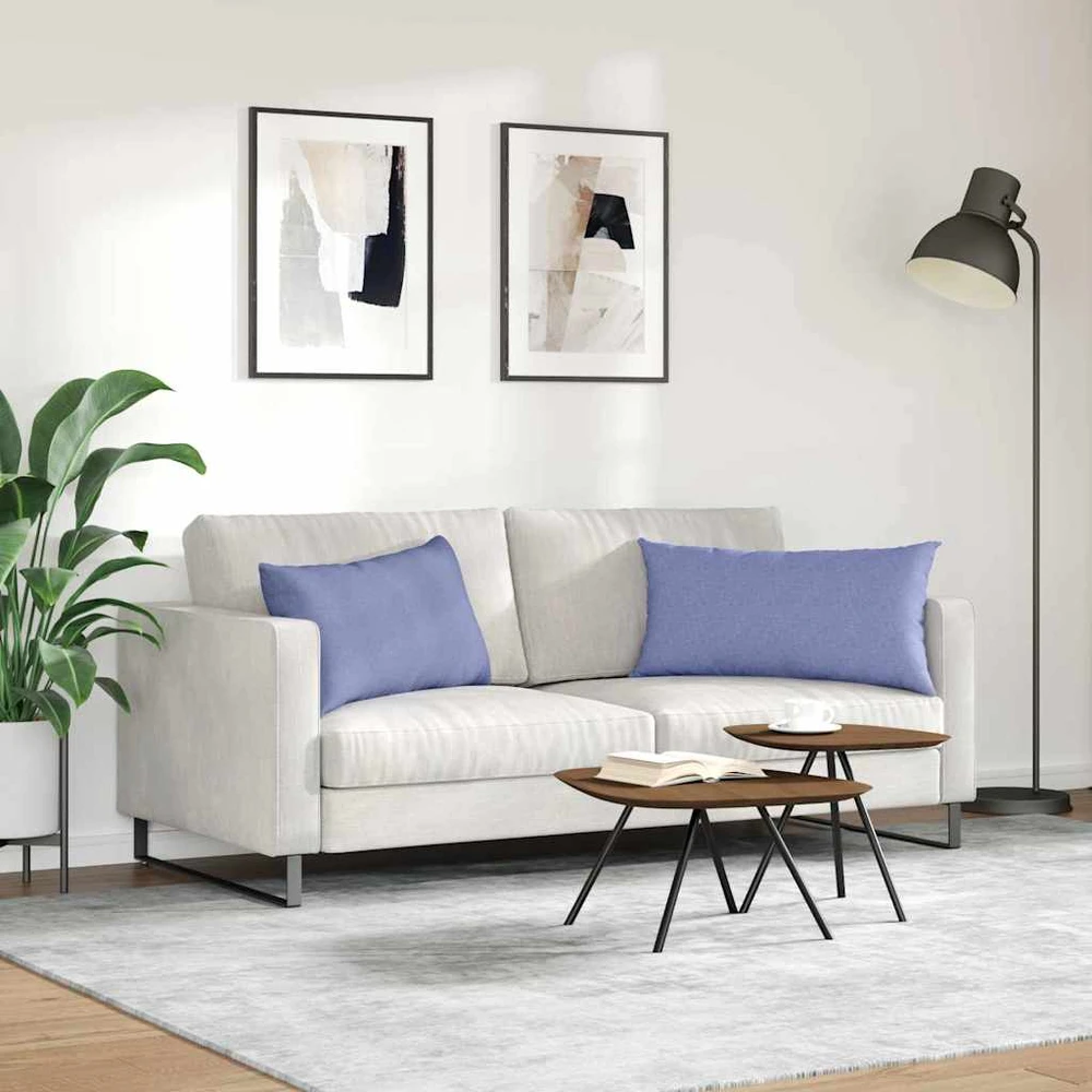 Sofa Pagalvės 2 pcs Džinsinės mėlynos 80 x 40 cm audinys