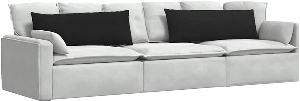 Sofa Pagalvės 2 vnt. audinys Juoda 120 x 40 cm