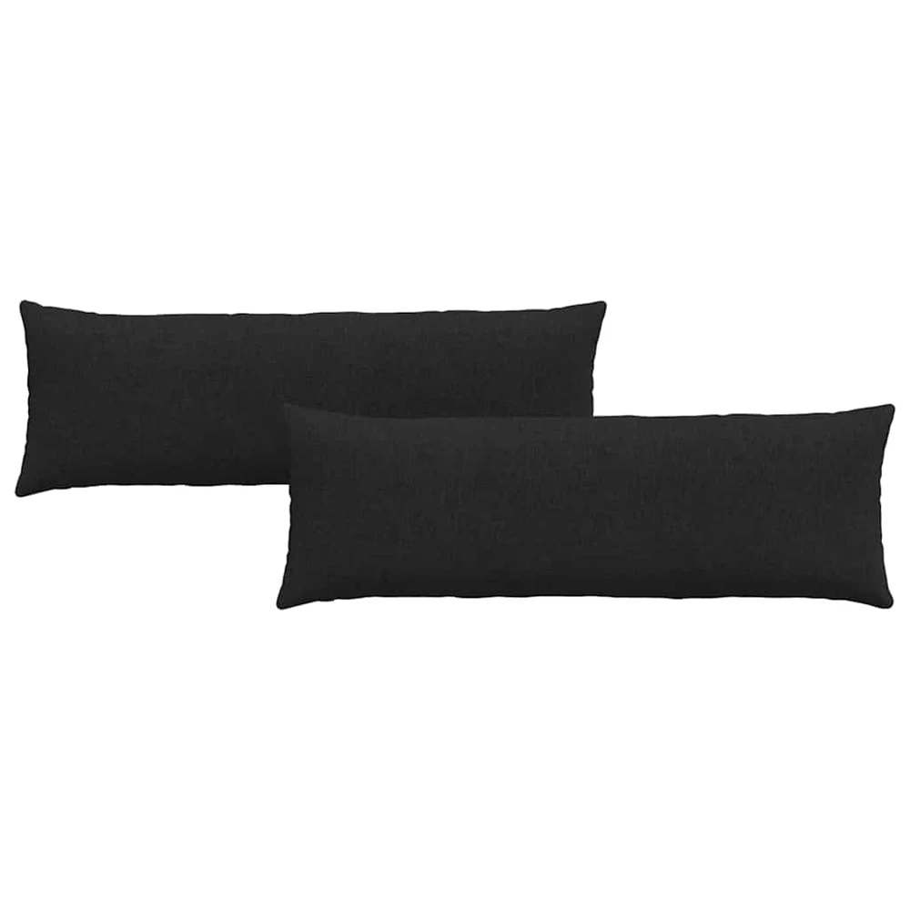 Sofa Pagalvės 2 vnt. audinys Juoda 120 x 40 cm