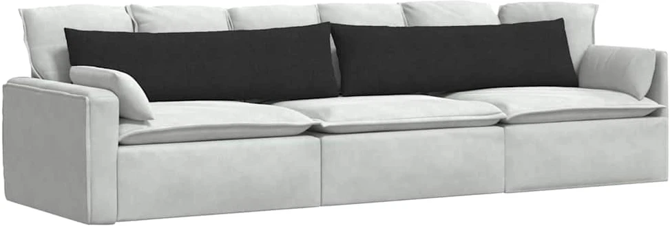 Sofa Pagalvės 2 vnt. audinys Juoda 145 x 40 cm