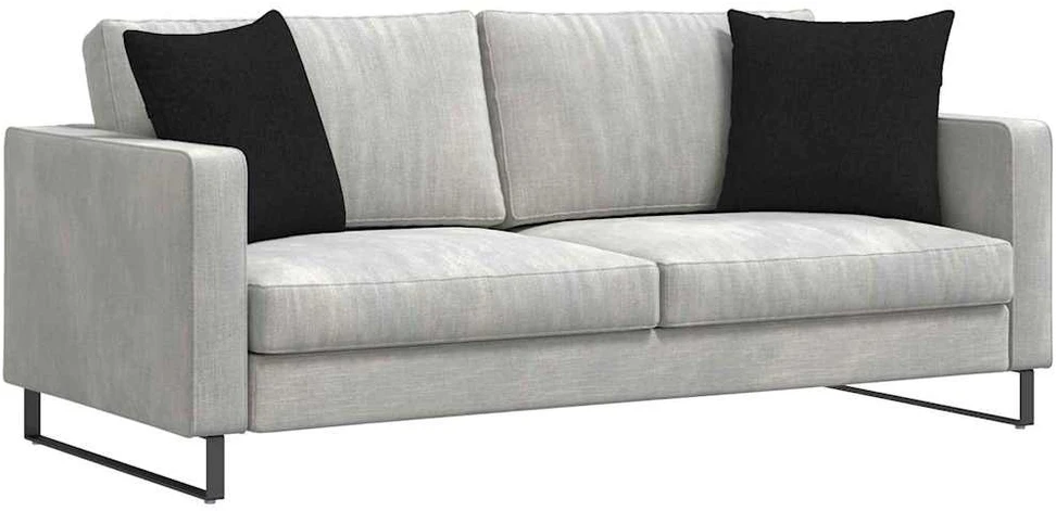 Sofa Pagalvės 2 vnt. audinys Juoda 45 x 45 cm
