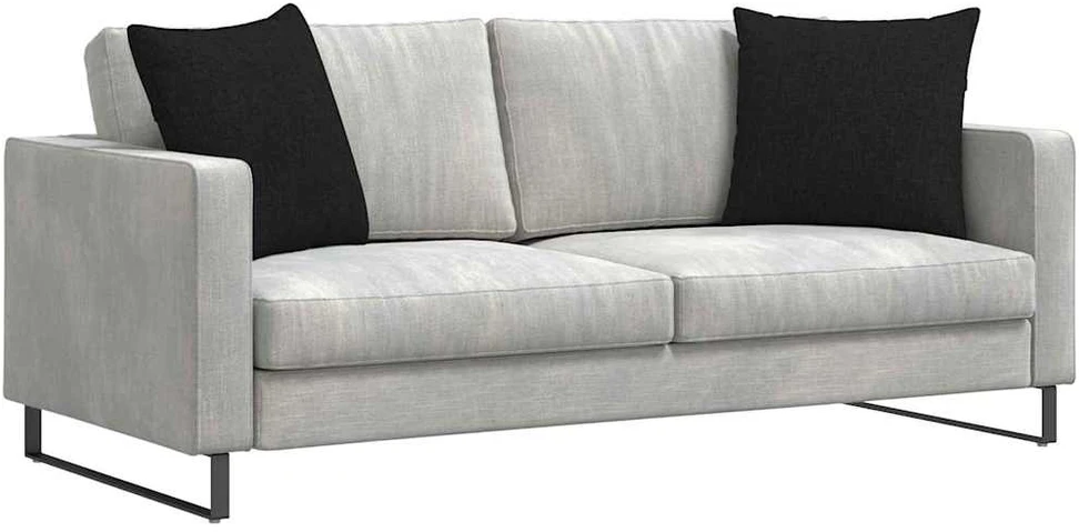 Sofa Pagalvės 2 vnt. audinys Juoda 50 x 50 cm