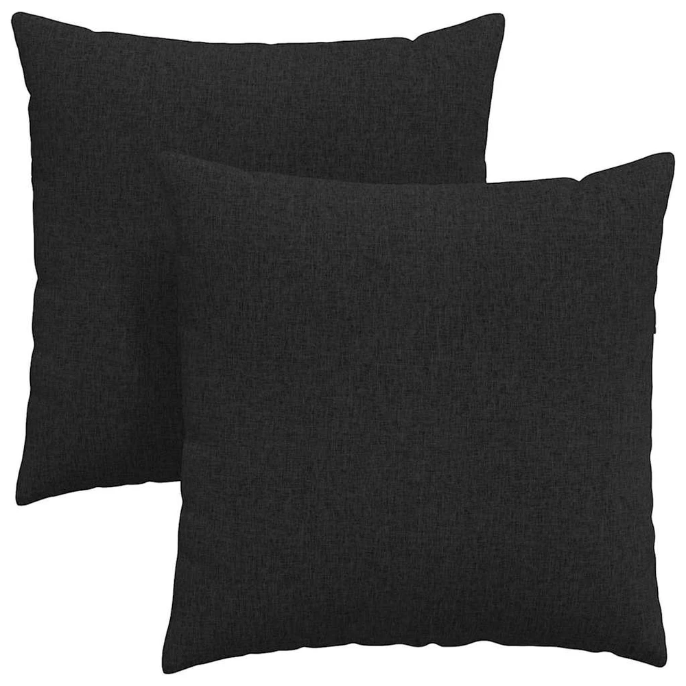 Sofa Pagalvės 2 pcs Juoda 60 x 60 cm audinys