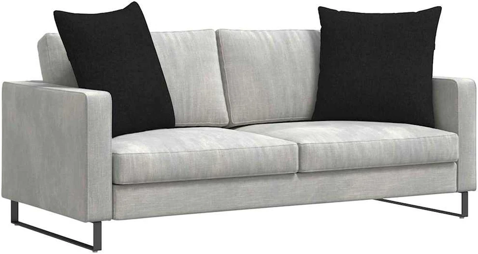 Sofa Pagalvės 2 pcs Juoda 60 x 60 cm audinys