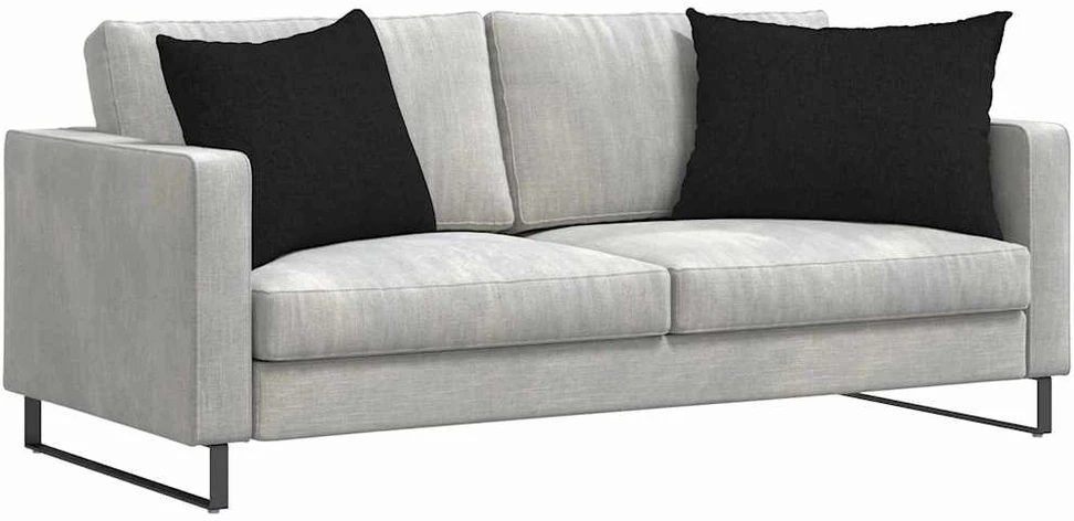 Sofa Pagalvės 2 vnt. audinys Juoda 70 x 50 cm