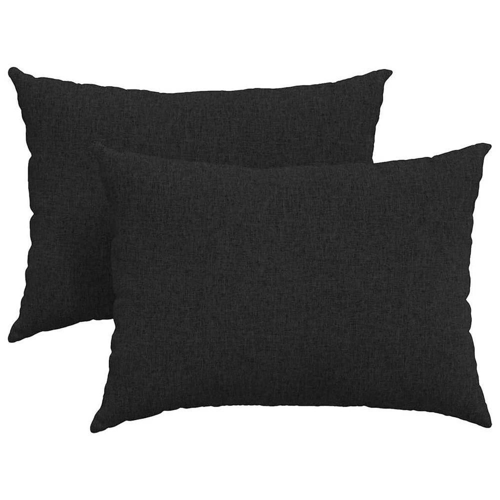 Sofa Pagalvės 2 vnt. audinys Juoda 70 x 50 cm