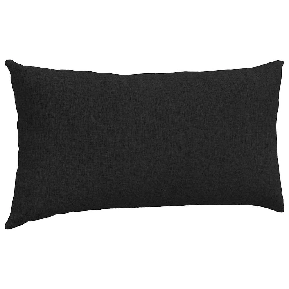 Sofa Pagalvės 2 pcs Juoda 80 x 40 cm audinys