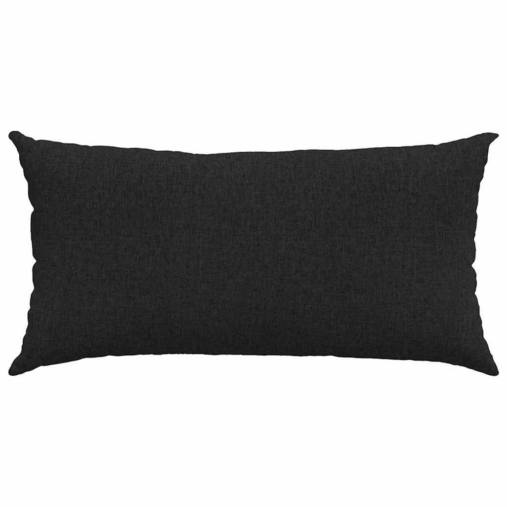 Sofa Pagalvės 2 pcs Juoda 80 x 40 cm audinys