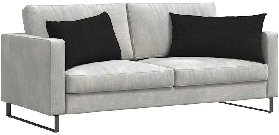 Sofa Pagalvės 2 pcs Juoda 80 x 40 cm audinys