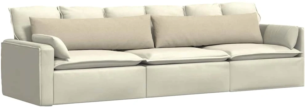 Sofa Pagalvės 2 vnt. audinys Kreminė 145 x 40 cm