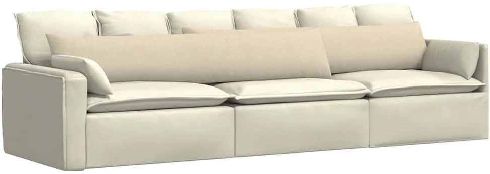 Sofa Pagalvės 2 vnt. audinys Kreminė 200 x 40 cm