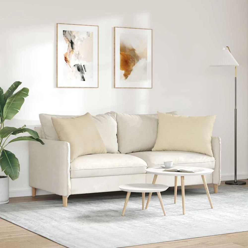 Sofa Pagalvės 2 vnt. audinys Kreminė 70 x 50 cm