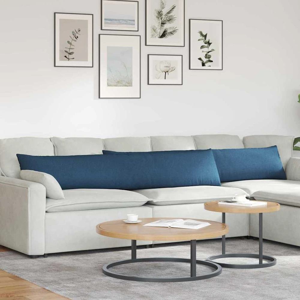 Sofa Pagalvės 2 vnt. audinys Mėlyna 200 x 40 cm