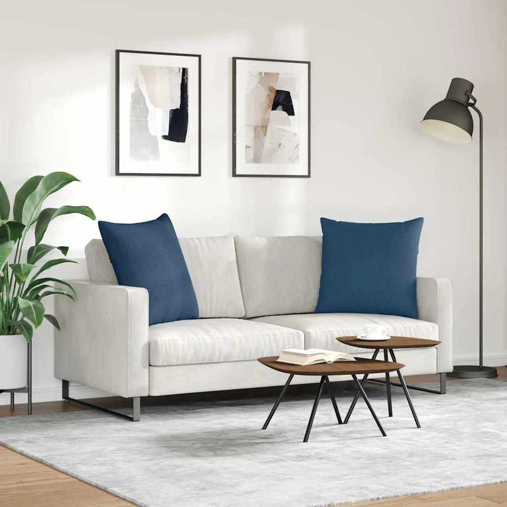 Sofa Pagalvės 2 vnt. audinys Mėlyna 80 x 80 cm