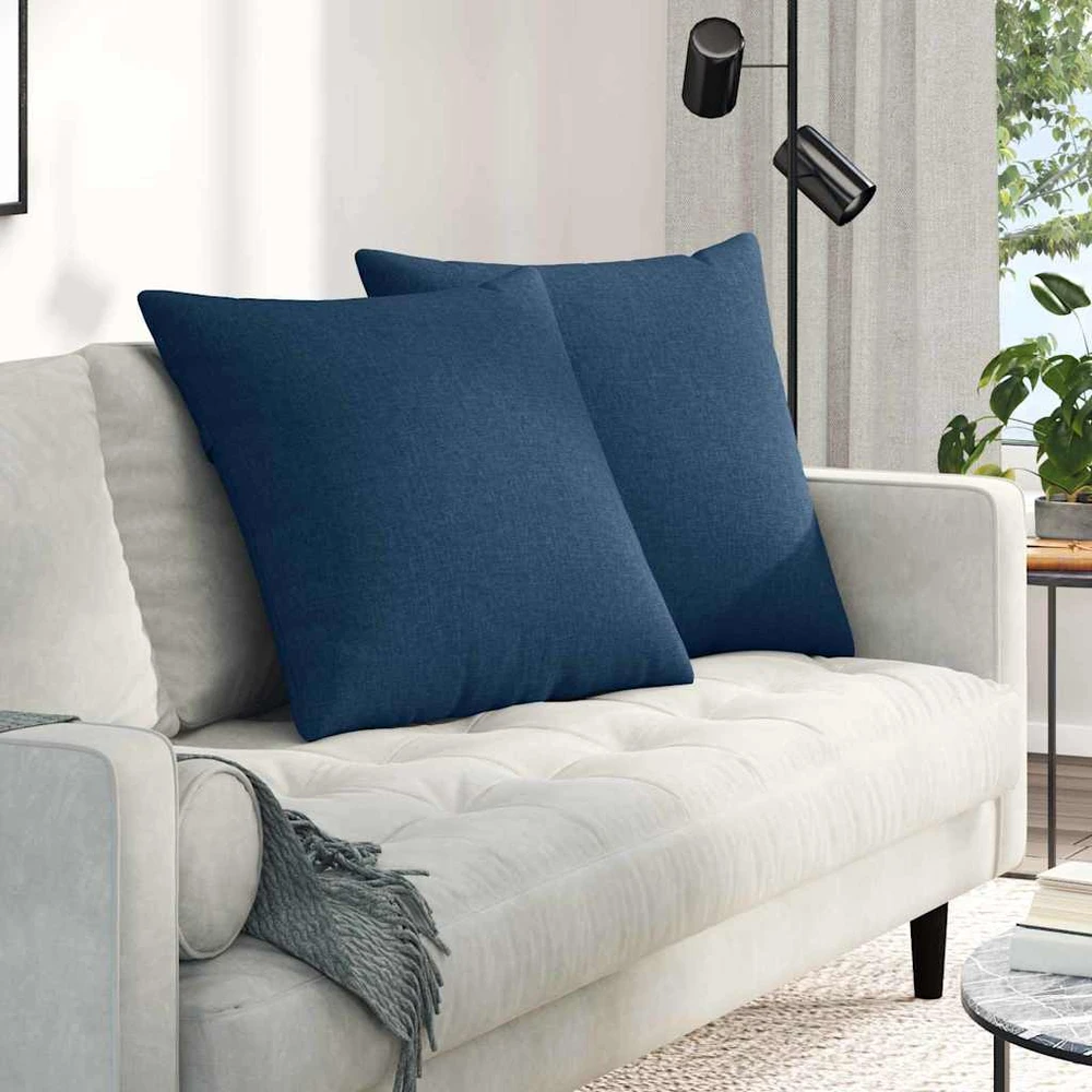 Sofa Pagalvės 2 vnt. audinys Mėlyna 80 x 80 cm