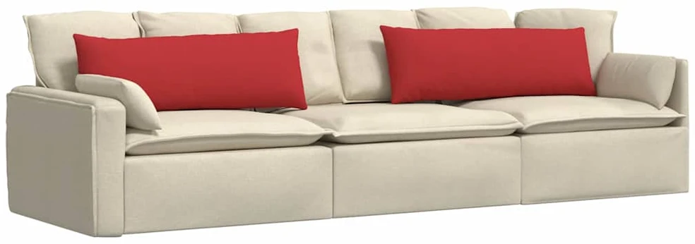 Sofa Pagalvės 2 vnt. audinys Raudona 120 x 40 cm