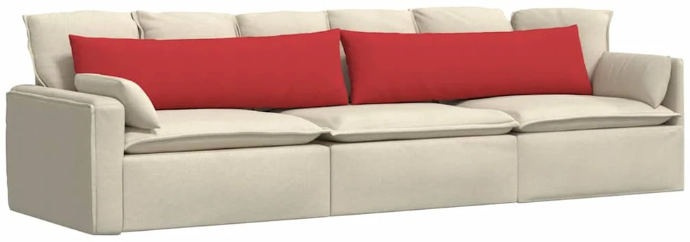 Sofa Pagalvės 2 vnt. audinys Raudona 145 x 40 cm