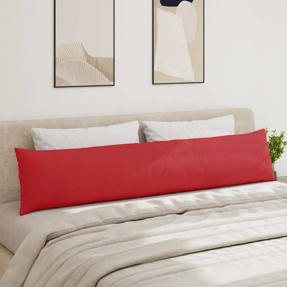Sofa Pagalvės 2 vnt. audinys Raudona 200 x 40 cm