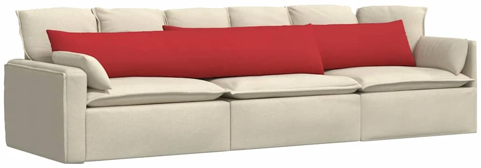 Sofa Pagalvės 2 vnt. audinys Raudona 200 x 40 cm