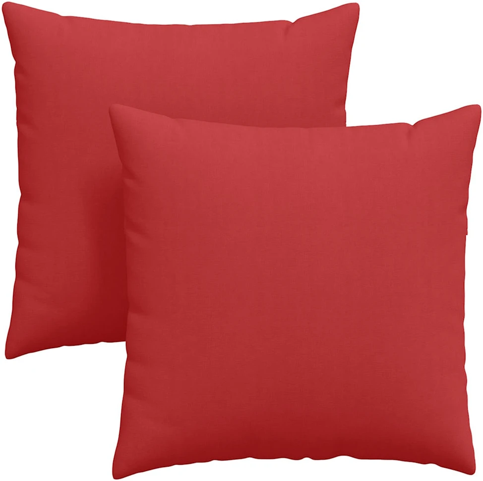 Sofa Pagalvės 2 vnt. audinys Raudona 80 x 80 cm