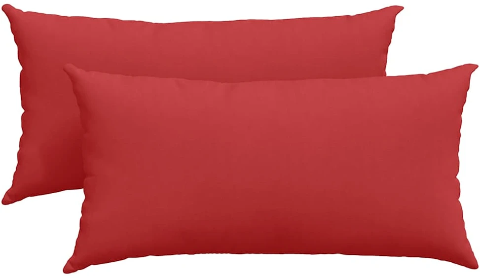 Sofa Pagalvės 2 vnt. audinys Raudona 80 x 40 cm