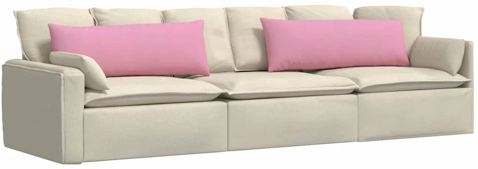 Sofa Pagalvės 2 vnt. audinys Rožinė 120 x 40 cm