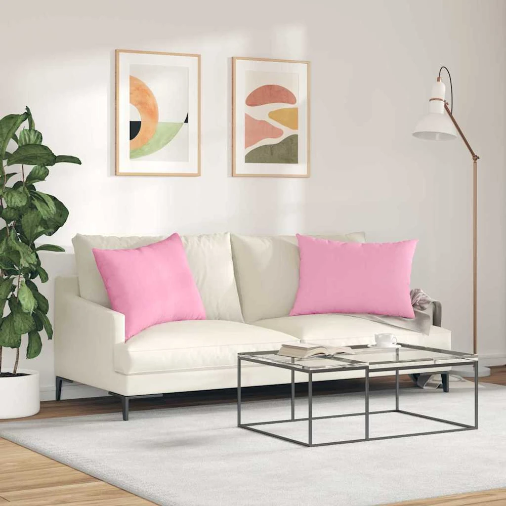 Sofa Pagalvės 2 vnt. audinys Rožinė 70 x 50 cm