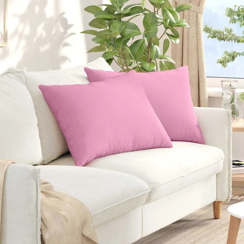 Sofa Pagalvės 2 vnt. audinys Rožinė 70 x 50 cm