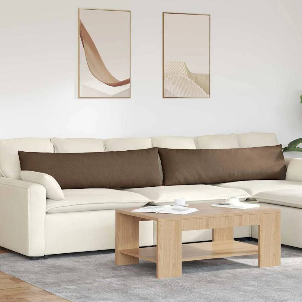 Sofa Pagalvės 2 vnt. audinys Ruda 145 x 40 cm
