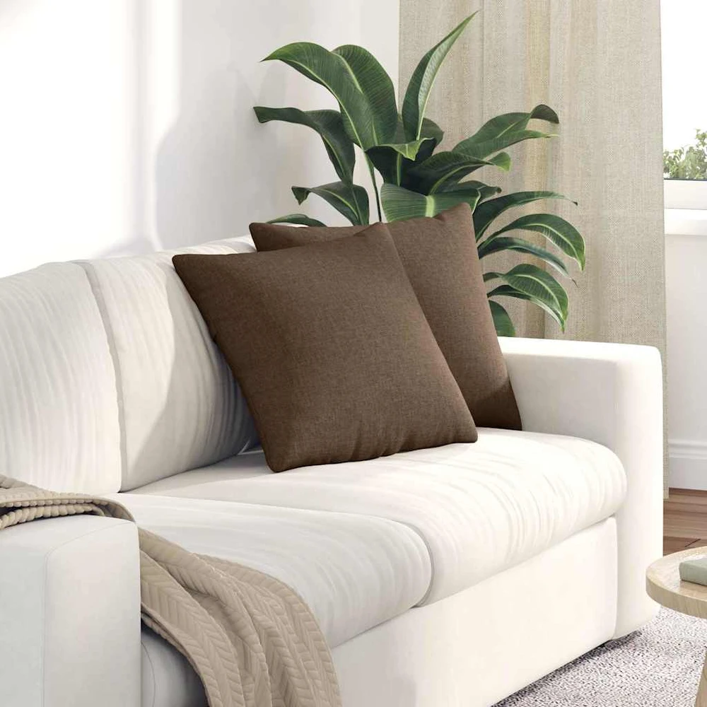 Sofa Pagalvės 2 vnt. audinys Ruda 45 x 45 cm