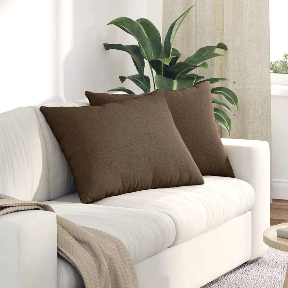 Sofa Pagalvės 2 vnt. audinys Ruda 70 x 50 cm
