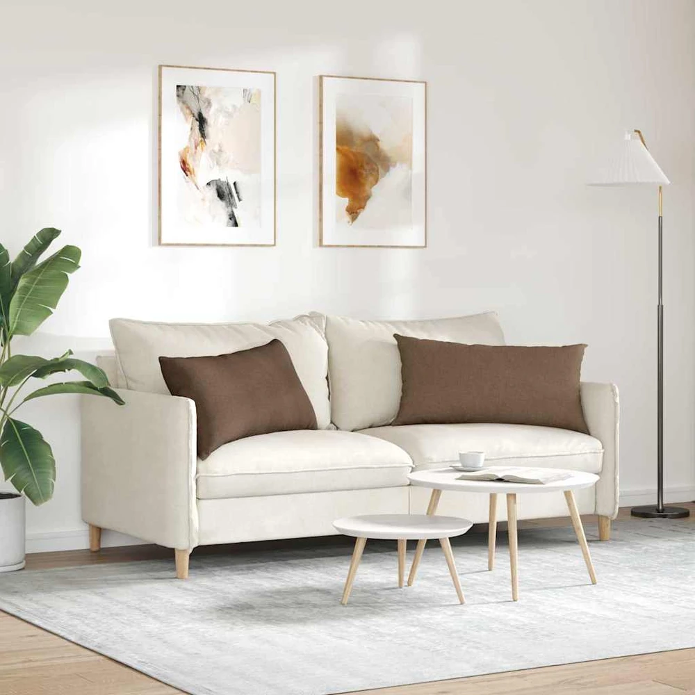 Sofa Pagalvės 2 vnt. audinys Ruda 80 x 40 cm