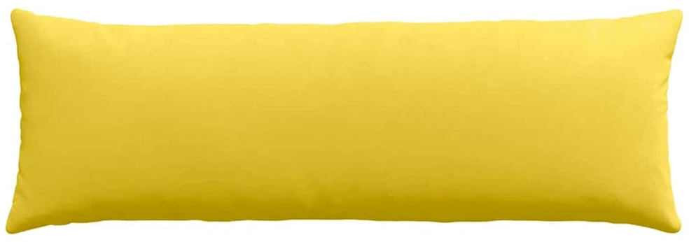 Sofa Pagalvės 2 pcs Šviesi geltona 120 x 40 cm audinys